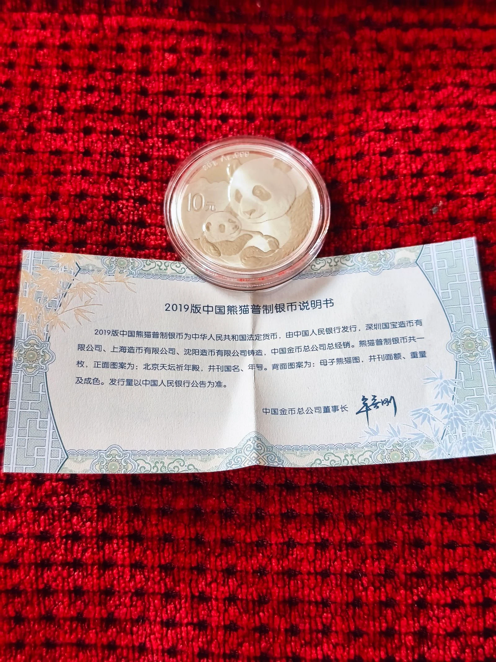 Moeda onça Panda China 2019 prata pura – photo 4